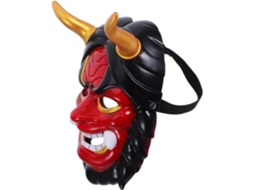 Máscara Hannya Japonesa De Demônio Com Chifres Para Cosplay De Adultos