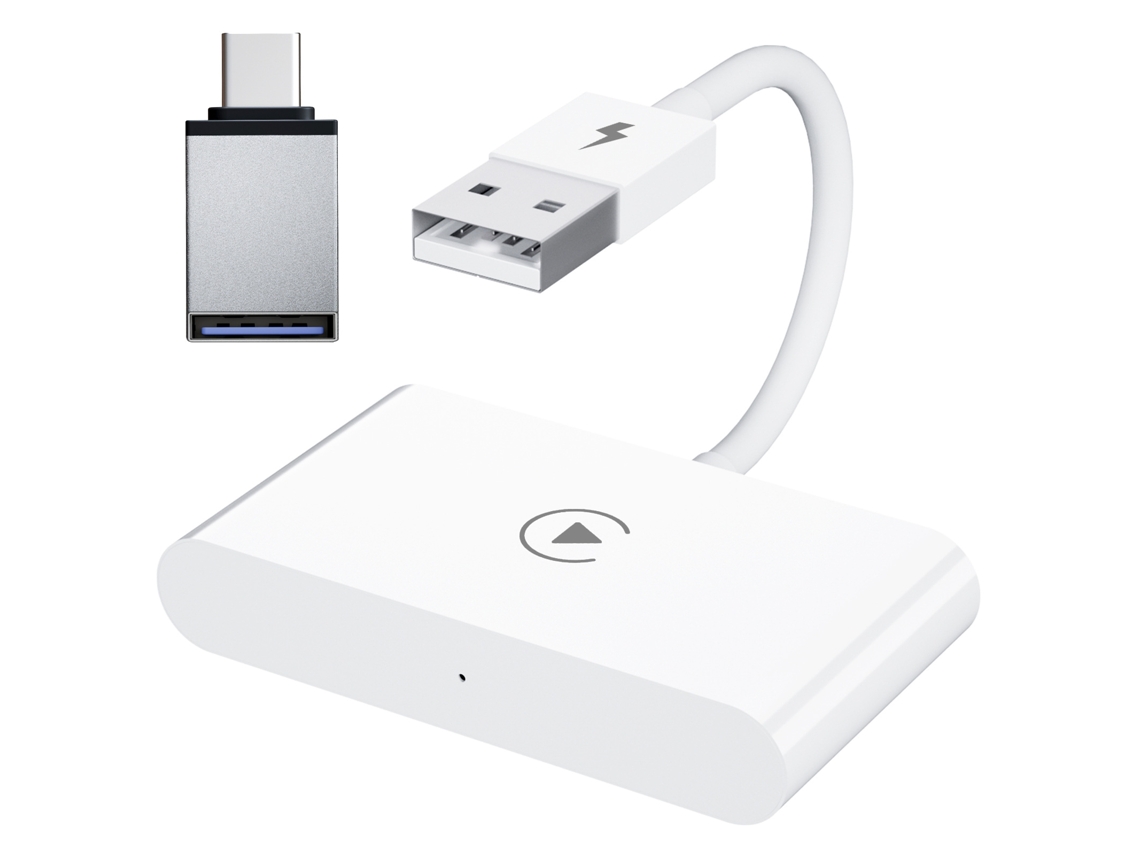 Adaptador Carplay Sem Fio Para Iphone, Conexão Automática Adequada Para Carros SUNNY SPACES (branco)