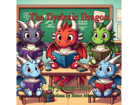 Livro The Dyslexic Dragon de Jessica Tate (Inglês)