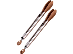 Pinças De Cozinha 2 Peças, Madeira De Nogueira E Aço Inoxidável, Pinças Versáteis Para Churrasco, Saladas, Doces E