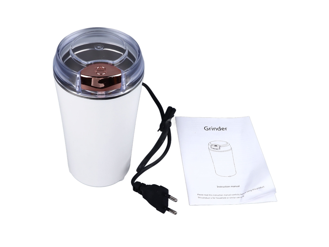 Moedor elétrico de ervas 200W, 6 lâminas, toque branco para café, especiarias, ervas, pimenta | S/MARCA