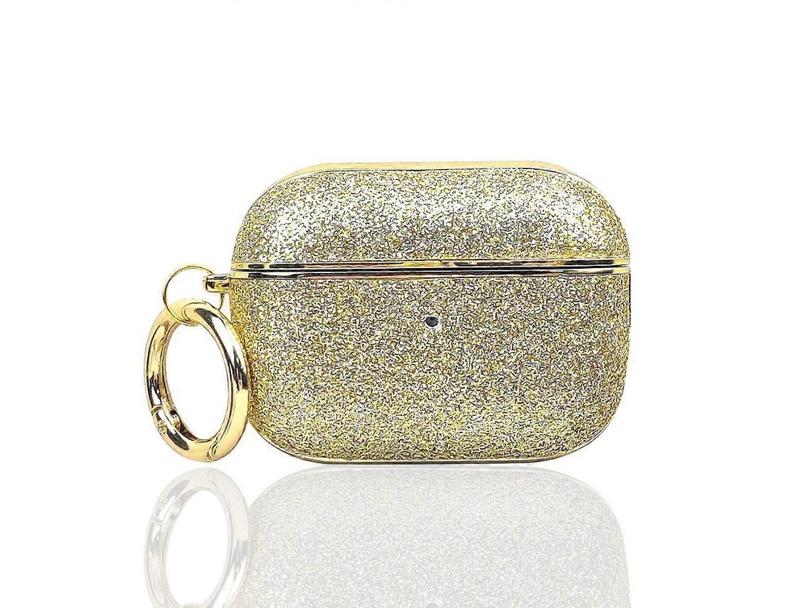 Camada protetora para fones de ouvido semi-fio com glitter e revestimento eletrolítico. GIECY