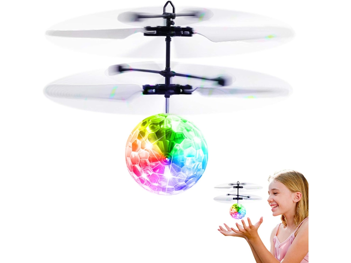 Brinquedos de Bola Voadora Brinquedo Rc para Crianças Meninos Meninas Presentes Recarregável Iluminado Drone Helicóptero de Indução Infra 