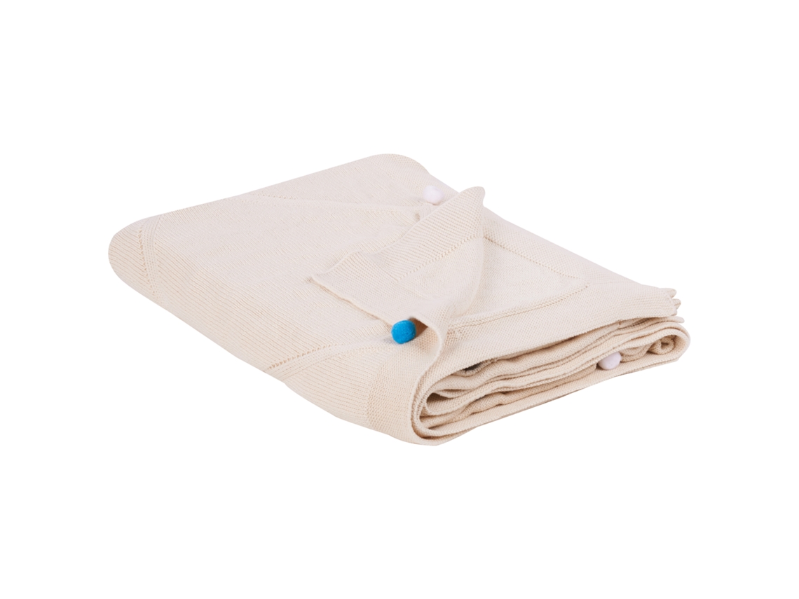 Manta Decorativa Infantil Beliani Gaidar De Algodón Beige 130x170