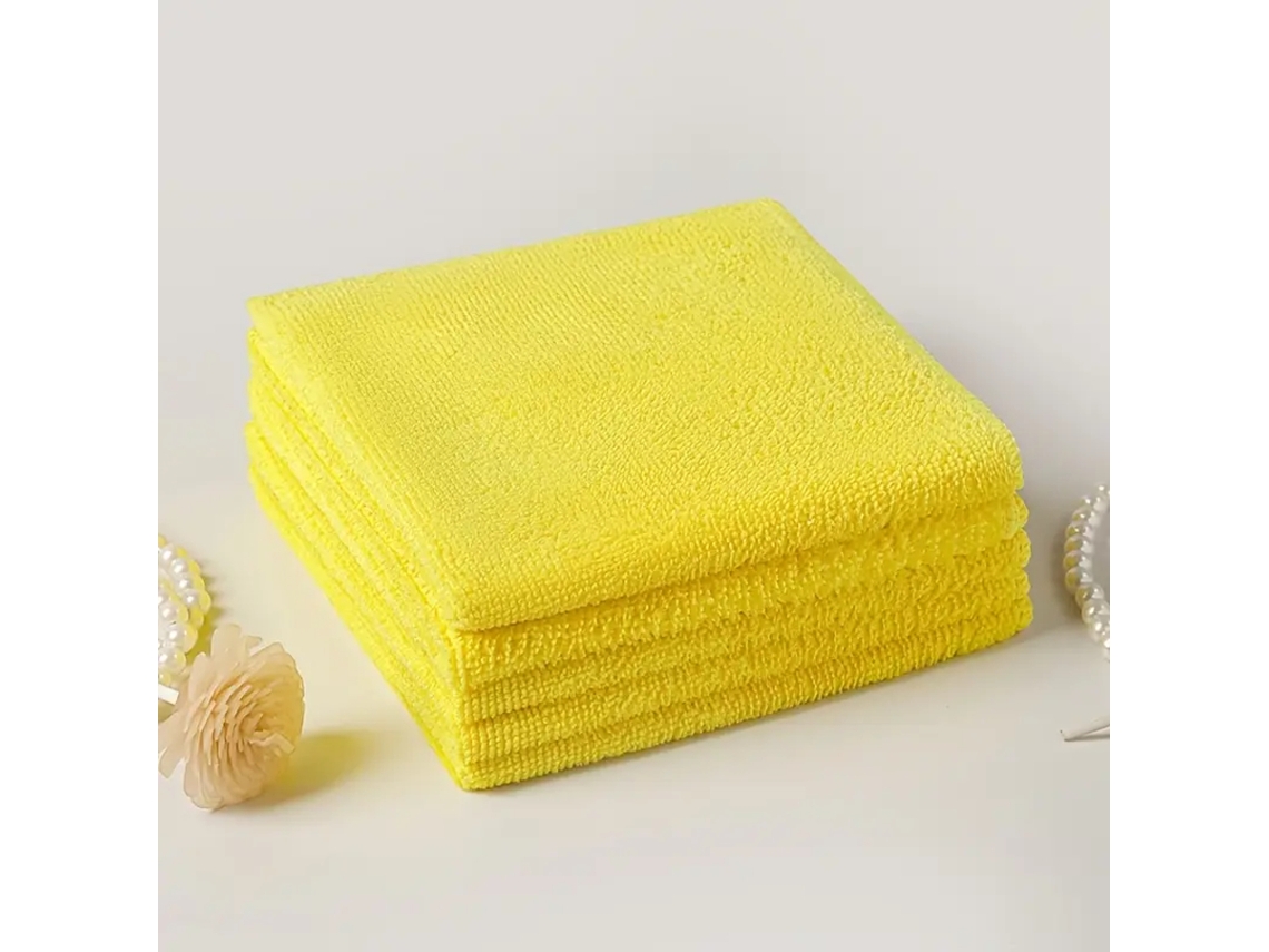 Panos de Limpeza MDUG de microfibra, altamente absorventes, (5 tiras amarelas)