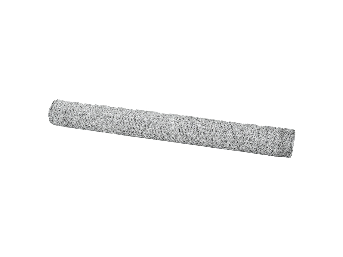 Conjunto 1 Cerca Hexagonal Vidaxl Prateado Aço (1,6 X 25 M)
