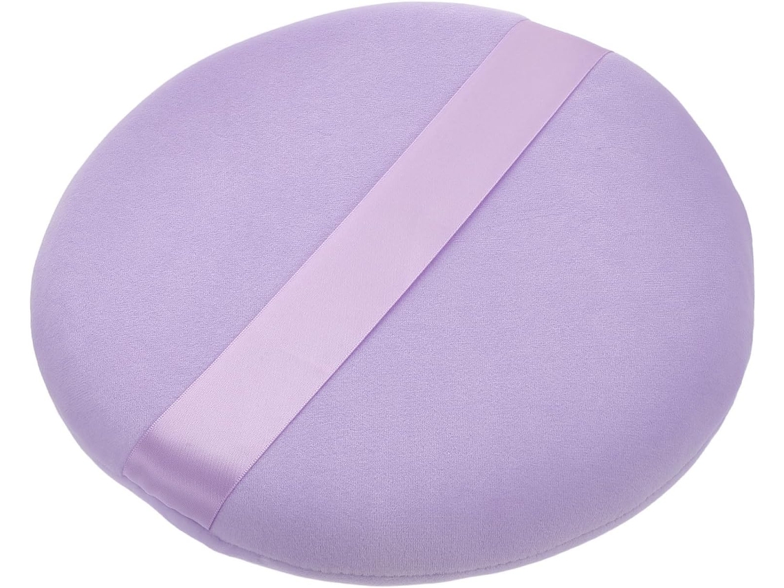Pufe Grande na Cor Lavanda, em Cristal Veludo Macio.