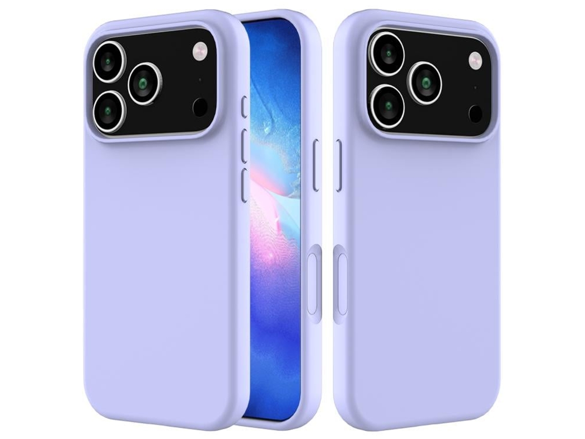 Capa De Silicone Para Iphone 17 Pro Max - Cor Sólida - Roxa