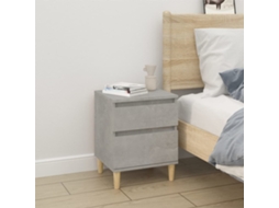 Vidaxl Mesa De Cabeceira 40x35x50 Cm Cinza Cimento