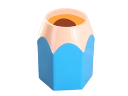 Porta lápis Organizador de Materiais de Escritório Azul Abs 8,5x6,5x10,5cm | S/MARCA