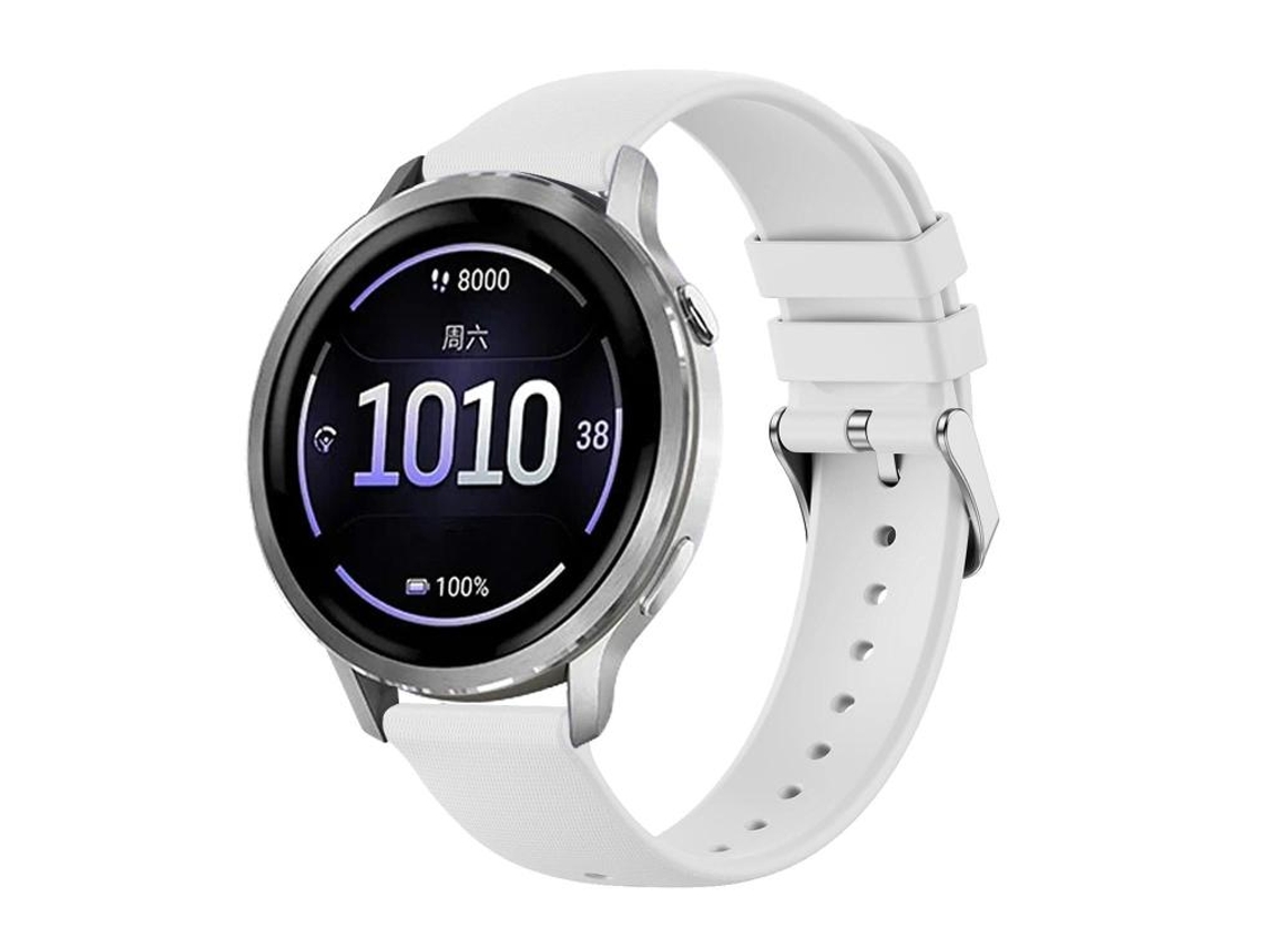 Bracelete para Garmin Venu 4 Silicone Cor Sólida Textura Delicada Branca XIAOMOYU (41mm)