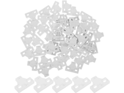 Tehaux 50 Peças Placa De Reparo Dobradiça Adaptador Junta Armário Plástico Branco 2, 09x1, 57 Para Armário Hidráulico