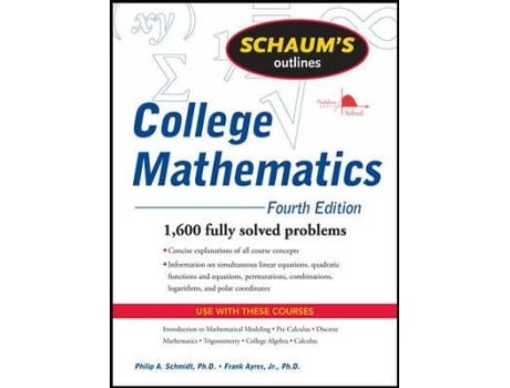 Livro schaum's outline of college mathematics, fourth edition de philip schmidt,frank ayres (inglês)