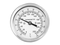 Termômetro De Mostrador Para Forno E Grelha, Com Escala 18 A 120 °c, Bimetálico Ponteiro. Aquaforge