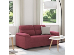 Vidaxl Sofá De 2 Lugares Tecido 160x81x84 Cm Vermelho Tinto