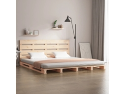 Vidaxl Cama Sem Colchão 160x200 Cm Madeira De Pinho Maciça