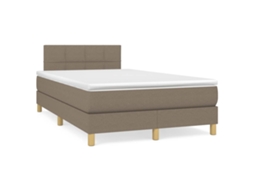 Box Spring Bed, Box Spring Beds Vidaxl Cinzento-acastanhado Tecido (120 X 200 Cm)