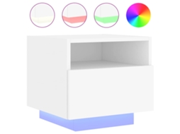 Bedside Cabinet, Bedside Cabinets Vidaxl Branco Madeira Processada (n/a)