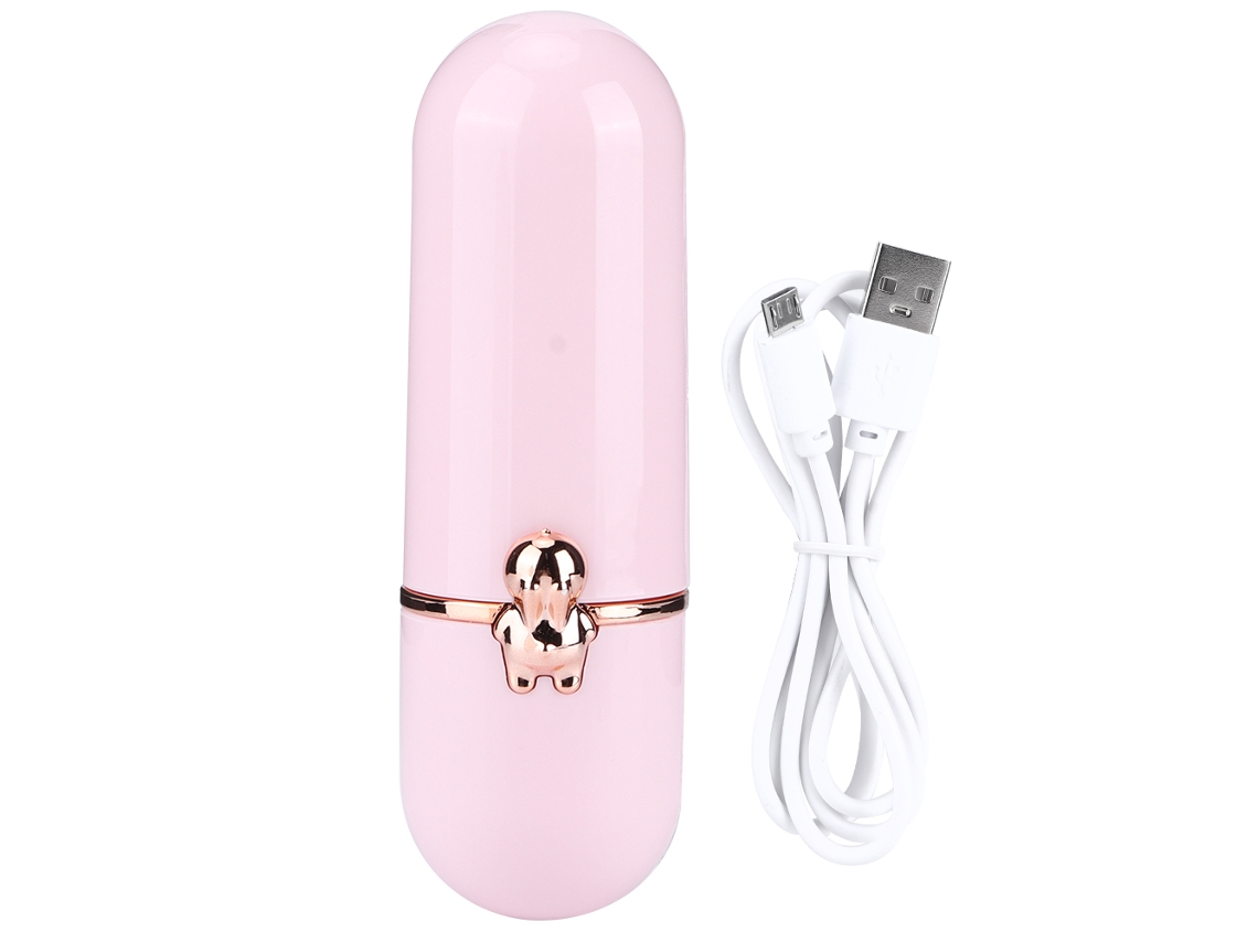 Ventilador Mini Plegable Usb Recargable Rosa Portátil