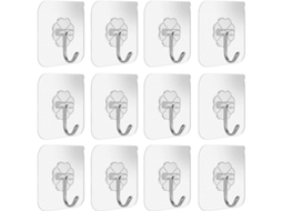 48 Ganchos Adesivos Resistentes 22lb Invisíveis Reutilizáveis Para Parede Banheiro Cozinha Exterior