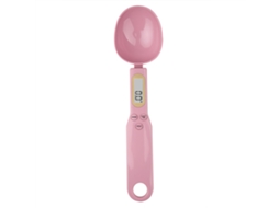 Colher de Cozinha Digital MDUG com Balança LCD 500g/0,1g, Cor Rosa