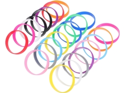 Homsfou 24-pulseiras De Silicone Macias E Confortáveis Para Crianças Adultos, Leves E Elásticas, Ideais Para Shows E