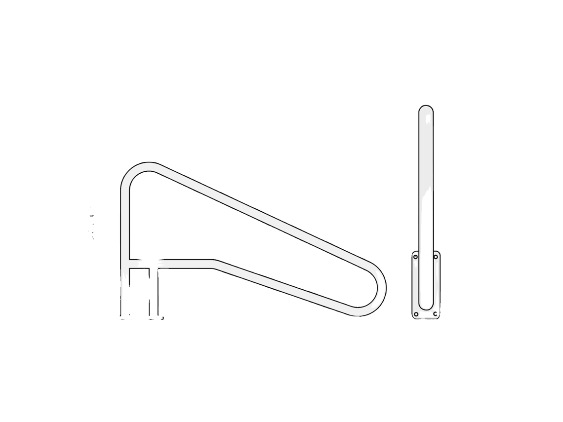 Corrimão De Piscina, Aço Inoxidável, Antiderrapante, 54x36 Polegadas 1pcs Oem