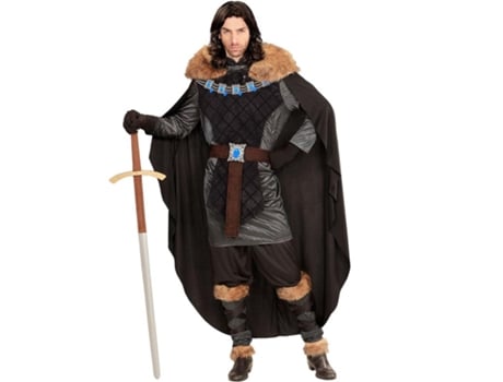Fato de príncipe medieval escuro para homem