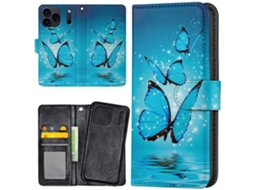 Capa Carteira Para Iphone 17 Pro Com Borboletas Brilhantes