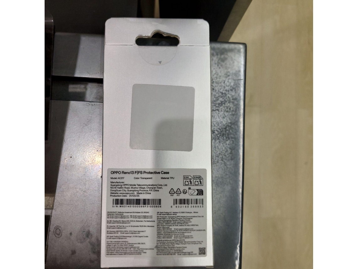 Capa OPPO Reno 13 F/FS (Outlet Caixa Aberta - Transparente)