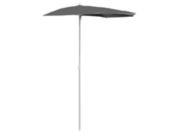 Guarda sol Semicircular com Mastro 180x90cm Antracite MAISON EXCLUSIVE