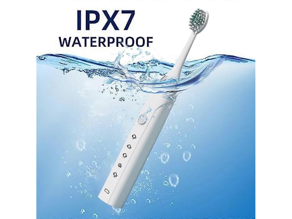 Escova De Dentes Elétrica Com Carregamento Usb - 5 Modos De Escovação E 6 Cabeças De Escova - Resistente À Água Ipx7