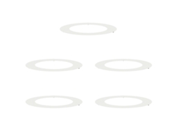 Conjunto 5 Árvore Decorativa Vidaxl Branco Aço (ø60/90 Cm)