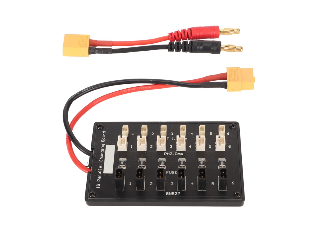 Aetheria placa de Carregamento Paralelo para Baterias Lipo Rc com Conectores Jst Ph 2.0 Blade Inductrix