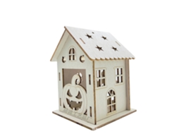 Laxiscreed Decoração De Halloween: Casa De Abóbora Em Madeira Para Splat Diy 3d Para Crianças