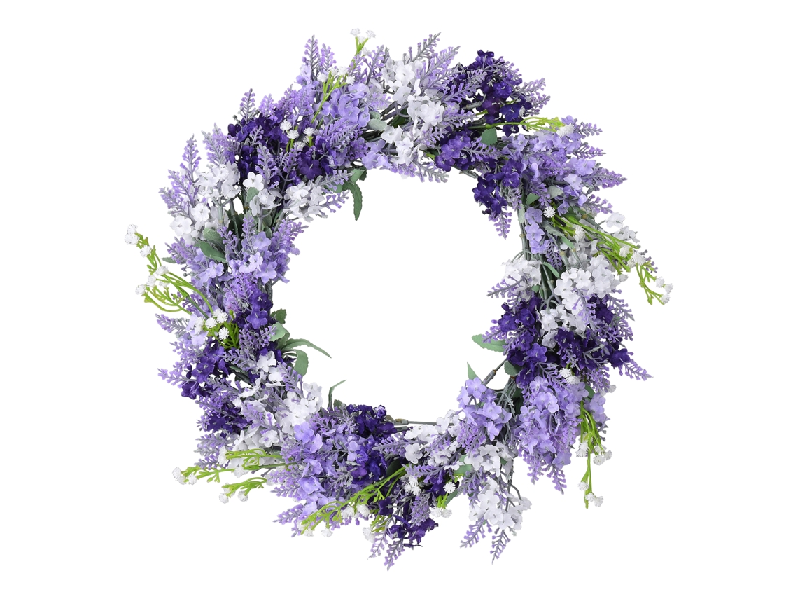 Guirlanda de Lavanda Artificial Porta Decoração 40cm