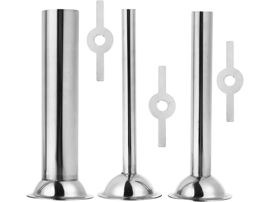 Unomor Conjunto De 6-funis Aço Inoxidável Para Enchimento Linguiça, Acessório Para Moedor De Carne, Funis Lisos E Fáceis