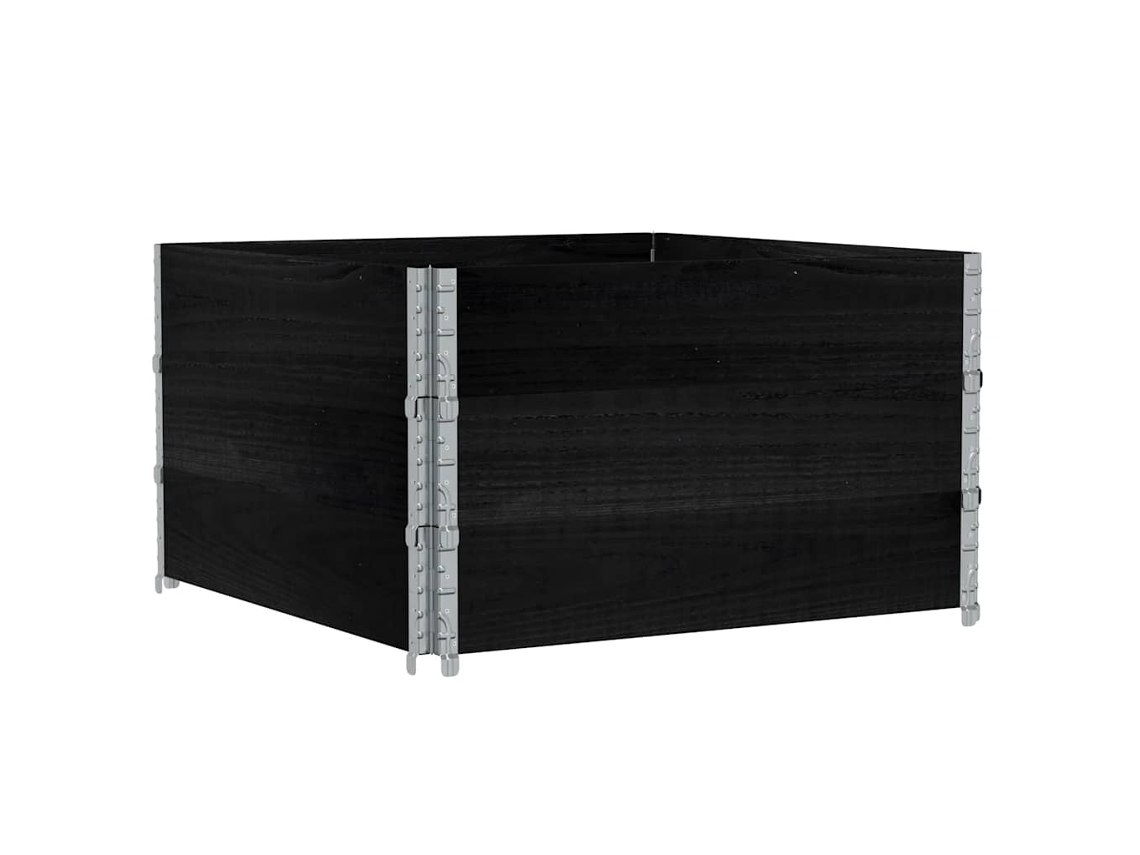 Pallet Collar, Pallet Collars Vidaxl Preto Madeira De Pinho (100 X 100 Cm)