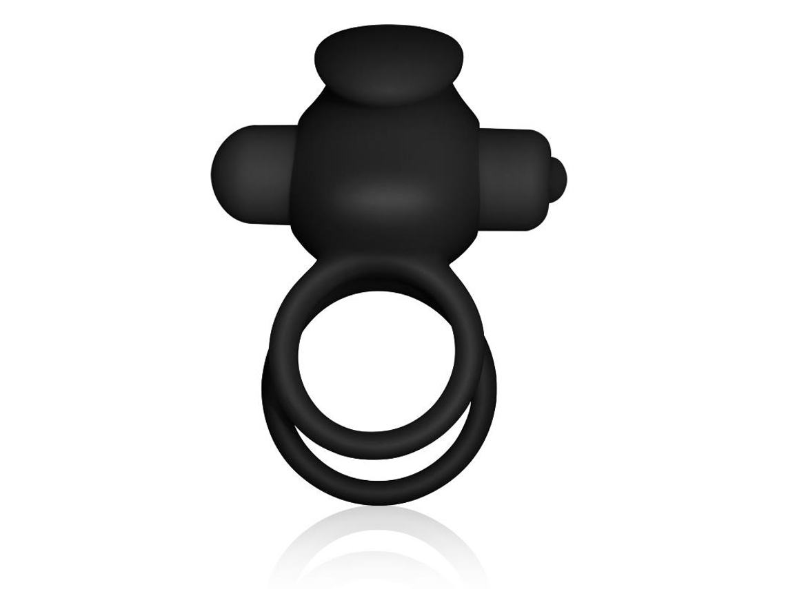 Anel Vibratório Duplo Power Clit Duo Preto LOVETOY
