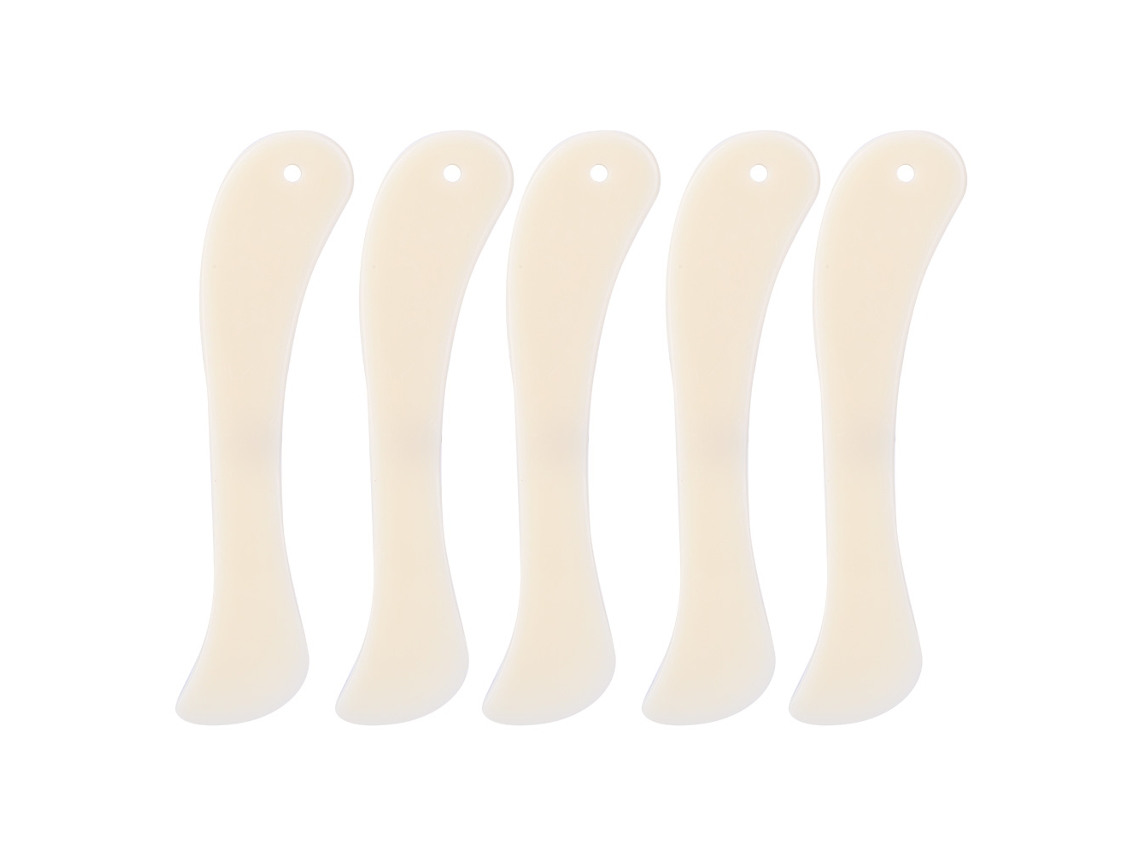 Conjunto de 5 Peças de Dobradeiras para Artesanato em Couro, em Plástico Branco, para Aparar Bordas e Costura . AQUAFORGE (tipo Curto)