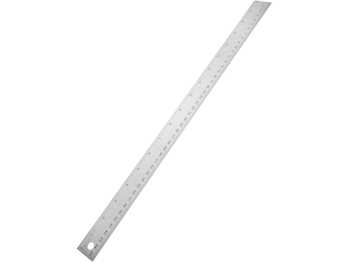 Lurelia Régua Metálica 45cm Com Escala Dupla E Base De Cortiça Para Projetos Criativos