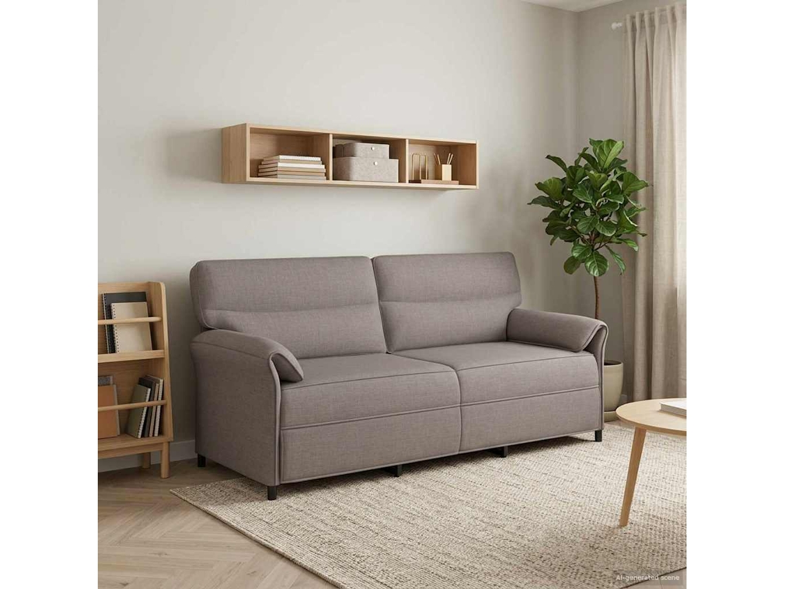 Vidaxl Sofá De 3 Lugares Cinzento-acastanhado 198 X 83 X 95 Cm