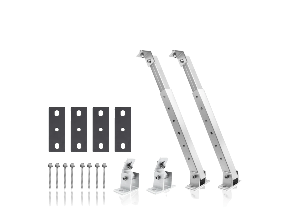 Suporte Para Painel Solar, Design Ajustável Em Alumínio, Estrutura De Suporte Estável, 1set