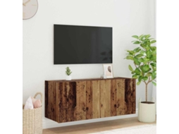 Vidaxl Armário De Tv De Parede Madeira Antiga Derivados De Madeira
