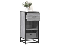 Vidaxl Aparador 35,5x35x76 Cm Deriv. De Madeira/metal Cinzento Sonoma