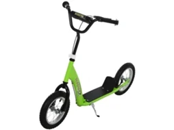Patinete 5+ Anos, 2 Pneus Borracha Insufláveis, Travões, Guiador Ajustável, Pedal Antiderrapante, 117x52x80-85cm, Verde