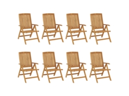 Reclining Folding Chair, Reclining Folding Chairs Vidaxl Marrom Teca (n/a)