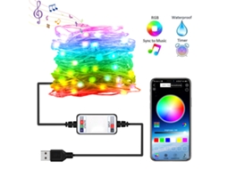 Luzes de Fio Bluetooth Usb com Controle App para Natal