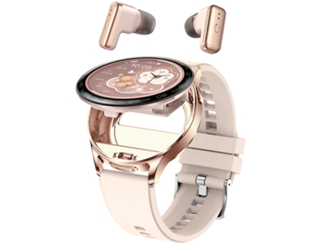Smartwatch Siurn Relógio Com Auricular Bluetooth Oculto Dois Em Um Rosa