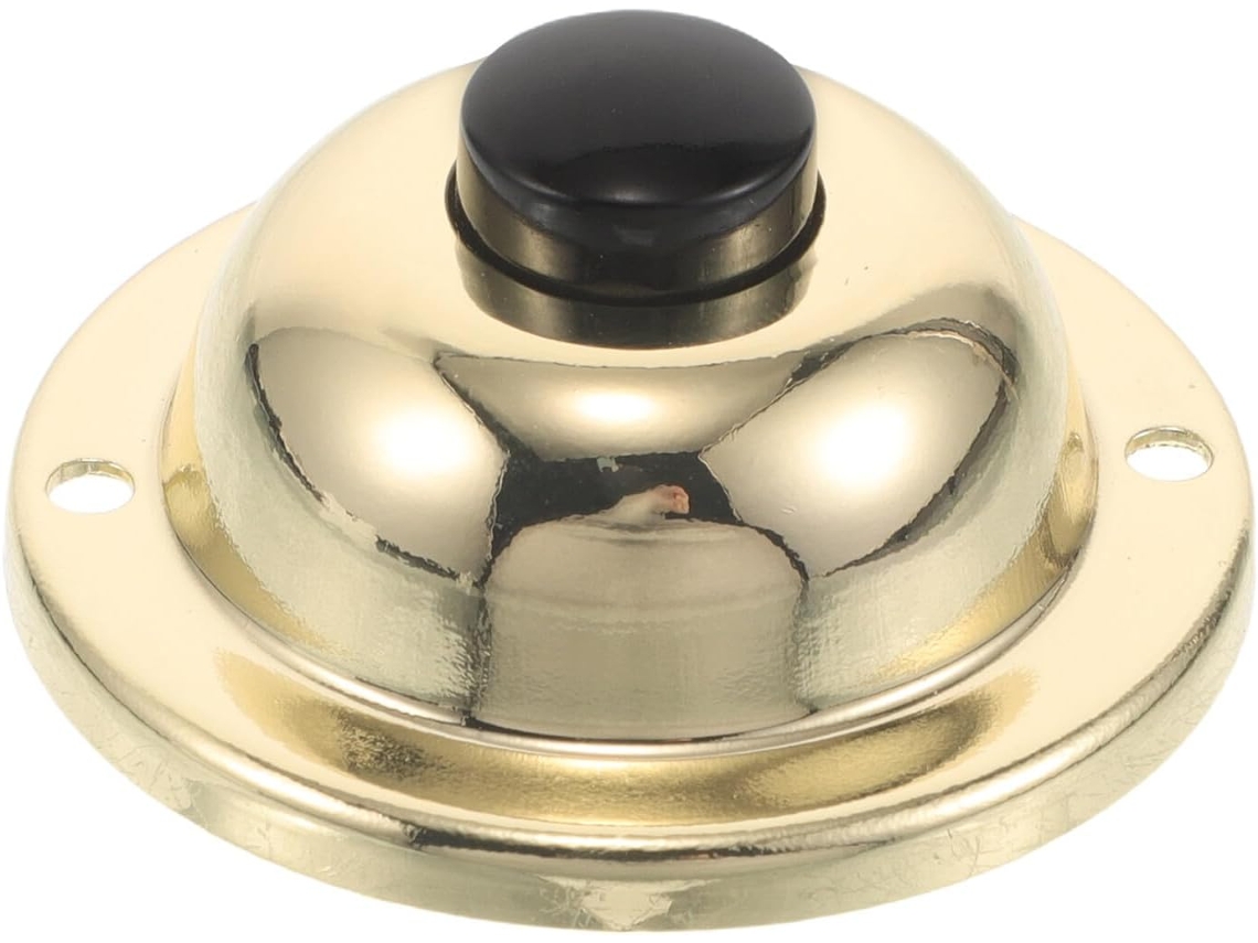 Botão De Campainha Vintage Toddmomy Em Ferro Dourado Com Borda Polida Substituição Ferragens Portas, Adequado
